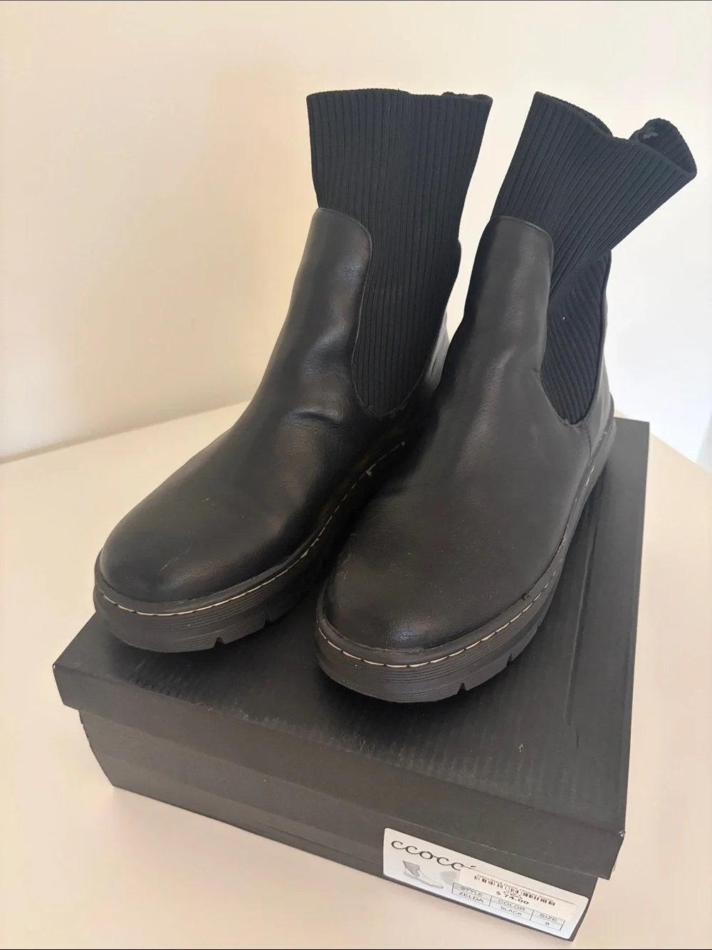 Ccocci Zelda Black Elastic Chelsea Boots